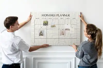 Printed Cork Board Monthly planner