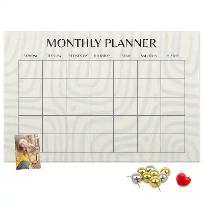 Printed Cork Board Monthly planner