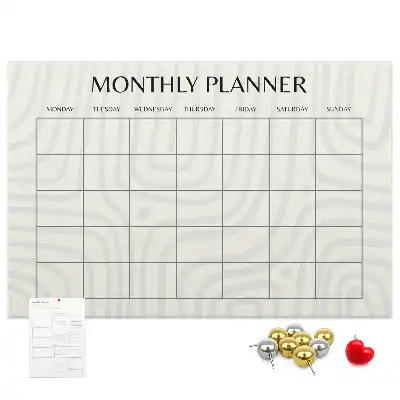 Printed Cork Board Monthly planner