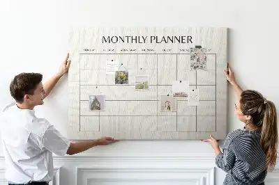 Printed Cork Board Monthly planner