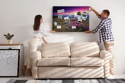 Sunrise flowers cork memo board
