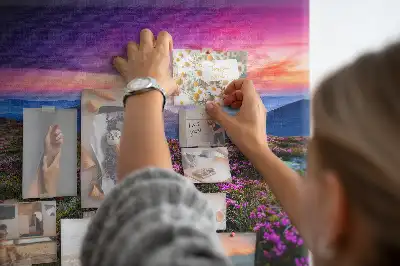 Sunrise flowers cork memo board
