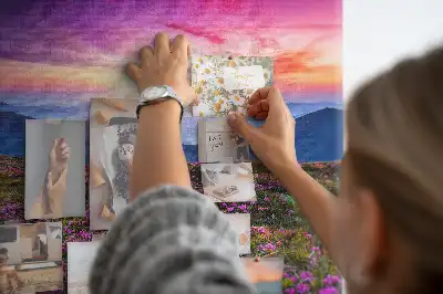 Sunrise flowers cork memo board