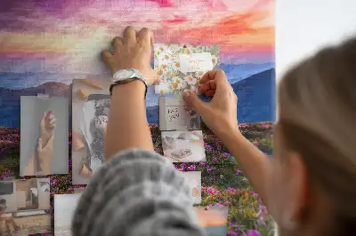 Sunrise flowers cork memo board