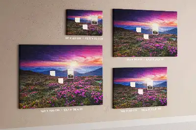 Sunrise flowers cork memo board