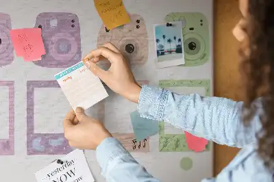 Printed Cork Memo Board Camera set
