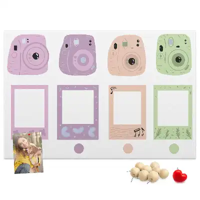 Printed Cork Memo Board Camera set