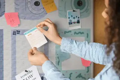 Cork memo board Polaroid frames