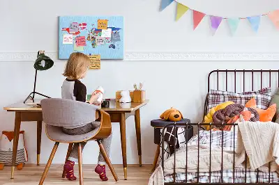 Printed Cork Board Flag map