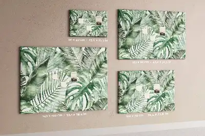 Plant leaves cork memo board