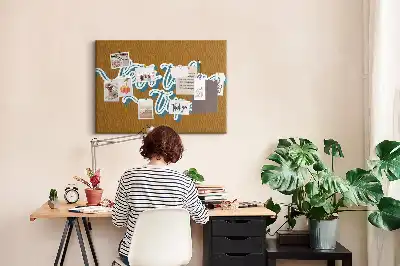 Let's Go On A Trip Printed Cork Board