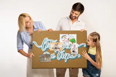 Let's Go On A Trip Printed Cork Board