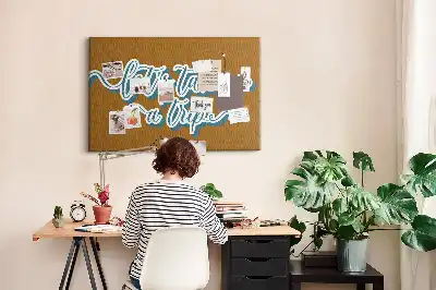 Let's Go On A Trip Printed Cork Board