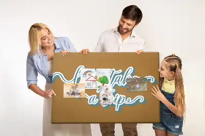 Let's Go On A Trip Printed Cork Board
