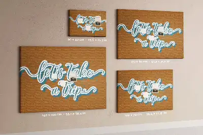 Let's Go On A Trip Printed Cork Board
