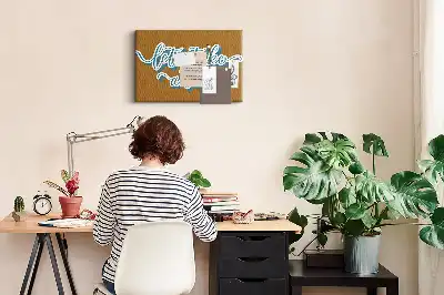 Let's Go On A Trip Printed Cork Board