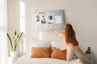 Weekly Printed Cork Memo Board