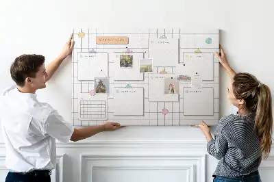 Weekly Printed Cork Memo Board