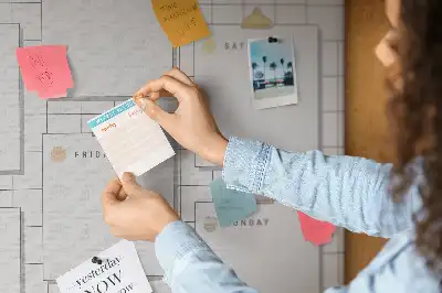 Weekly Printed Cork Memo Board