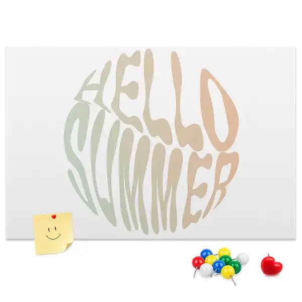 Hello Summer cork memo board