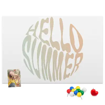 Hello Summer cork memo board