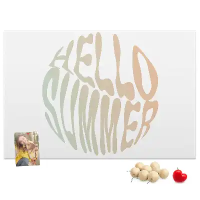 Hello Summer cork memo board