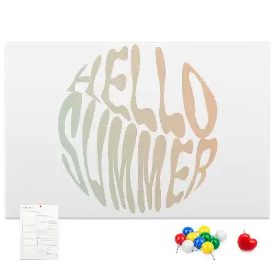 Hello Summer cork memo board