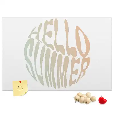 Hello Summer cork memo board
