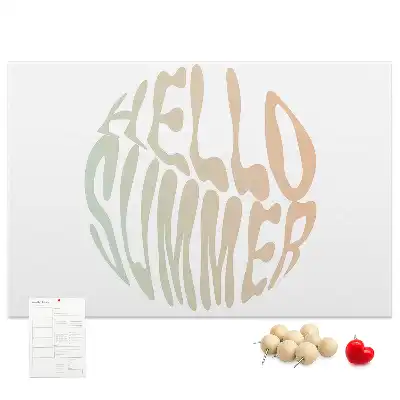 Hello Summer cork memo board