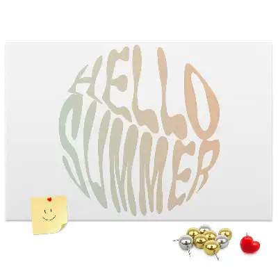 Hello Summer cork memo board