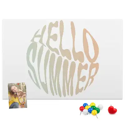 Hello Summer cork memo board