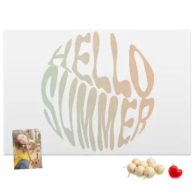 Hello Summer cork memo board