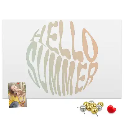 Hello Summer cork memo board