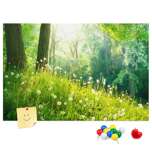 Printed Cork Memo Board Spring nature