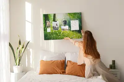 Printed Cork Memo Board Spring nature