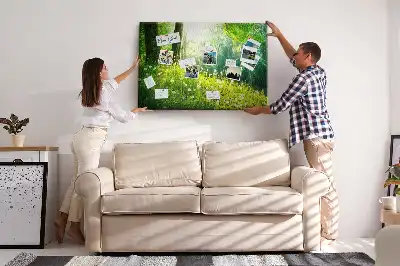 Printed Cork Memo Board Spring nature
