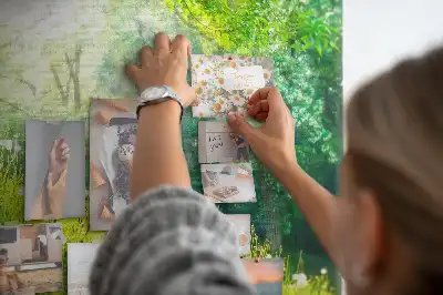 Printed Cork Memo Board Spring nature