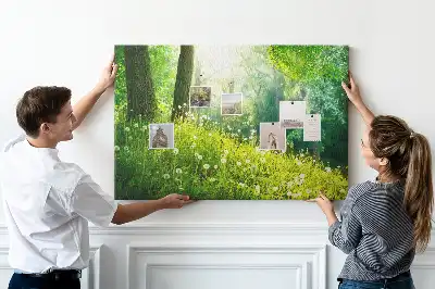 Printed Cork Memo Board Spring nature