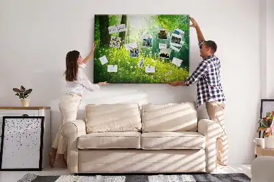 Printed Spring Nature Cork Memo Board