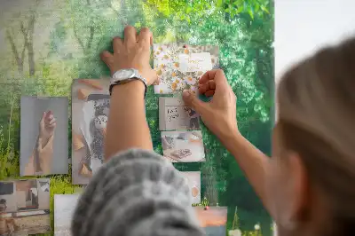Printed Cork Memo Board Spring nature
