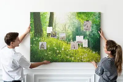 Printed Cork Memo Board Spring nature