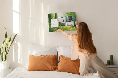 Printed Cork Memo Board Spring nature