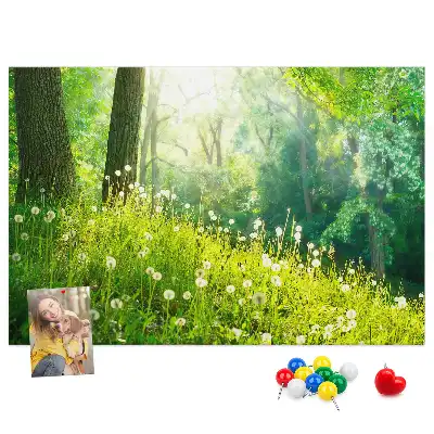 Printed Spring Nature Cork Memo Board