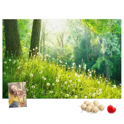 Printed Spring Nature Cork Memo Board