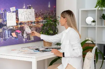 New York at Night Printed Cork Board