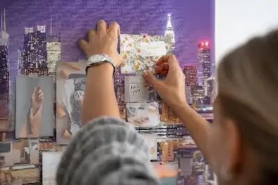 Printed Cork Board New York at night