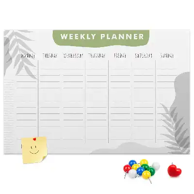 Weekly planner cork memo board