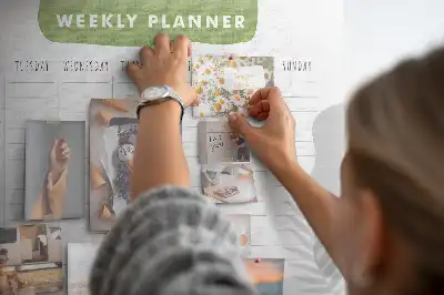 Weekly planner cork memo board