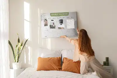 Weekly planner cork memo board