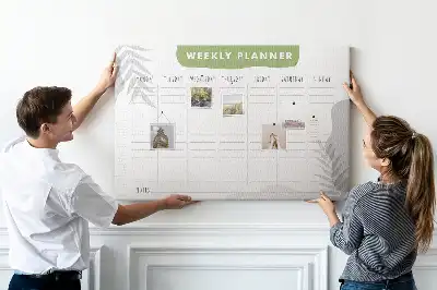 Weekly planner cork memo board
